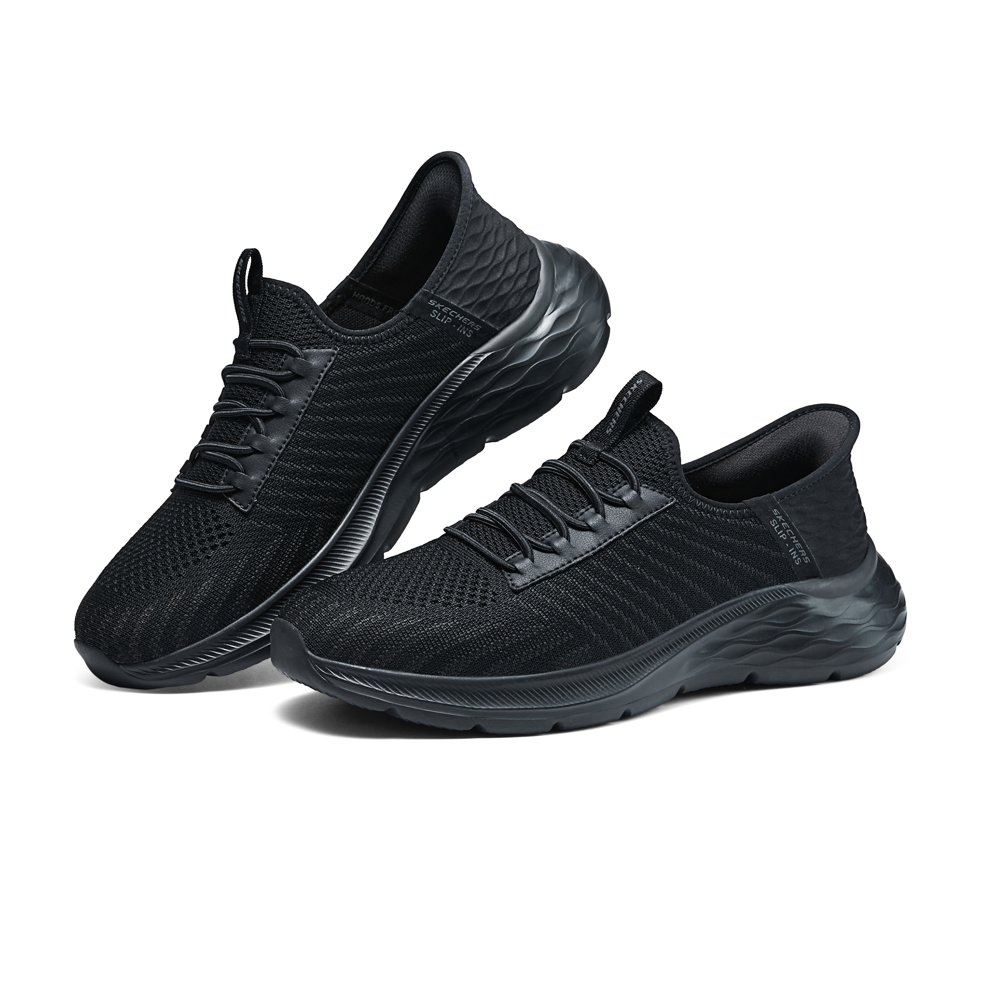 Skechers Cushioning Wear-Resistant Breathable Coverage Lightweight Rebound Low-Top Casual Shoes Men's Black купить в интернет-магазине Yoocart с быстрой доставкой по России.