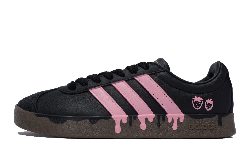 Adidas Neo Vl Court 811 Manufactured Cool Blackberry Low-Top Skateboard Shoes Unisex Black Pink