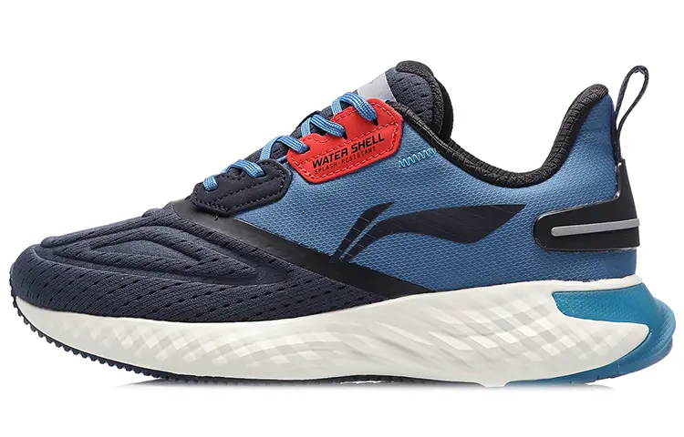 LiNing Cloud 5 V Shield Cushioning Anti-Slip And Wear-Resistant Low-Top Running Shoes Blue Gray