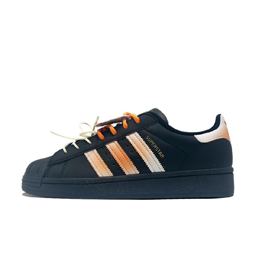 Adidas Originals SUPERSTAR Abrasion Resistant Low Top Skateboard Shoes Unisex Orange Yellow