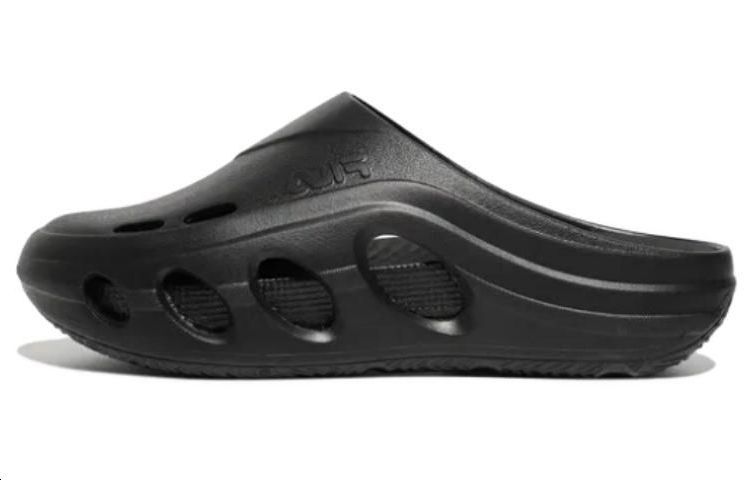 FILA Quiet Abrasion Resistant Closed Toe Slippers Unisex Black