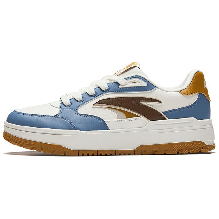 Anta 982 Anti-Slip Wear-Resistant Low-Top Skateboard Shoes Men Blue White Brown