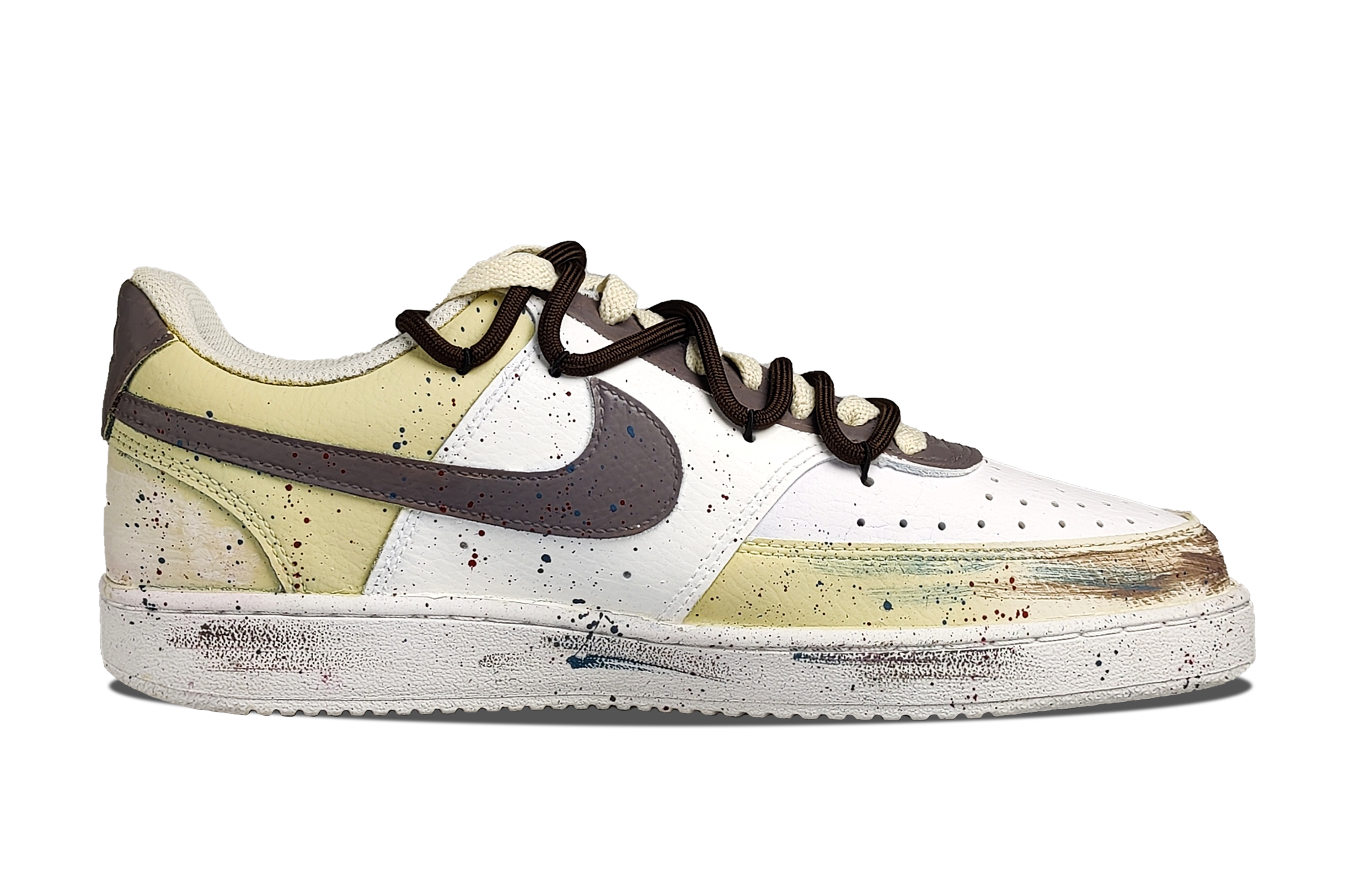 Nike Court Lite Skateboard Shoes Unisex Low top White/Yellow/Black