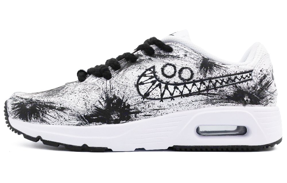 Nike Air Max SC Anti-Slip And Wear-Resistant Breathable Low-Top Running Shoes Men's White Black