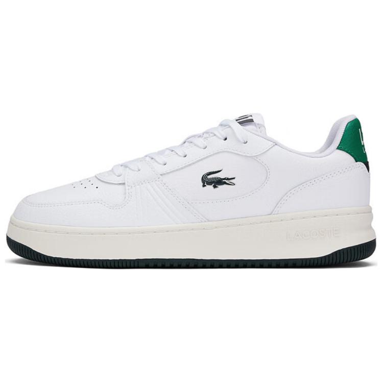 LACOSTE Anti-Slip And Wear-Resistant Lightweight Low-Top Skateboard Shoes Men's White Black Green