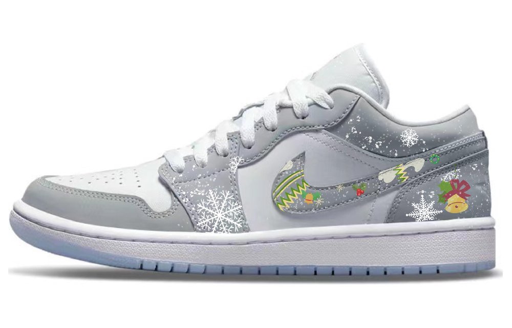 Jordan Air Jordan 1 Anti-Slip Wear-Resistant Low-Top Vintage Basketball Shoes Women's Gray