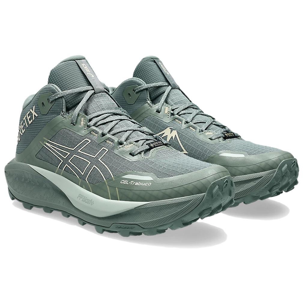 ASICS GEL TRABUCO Wear resistant And Waterproof Mid top Trail Running Shoes Men's Gray Green купить в интернет-магазине Yoocart с быстрой доставкой по России.