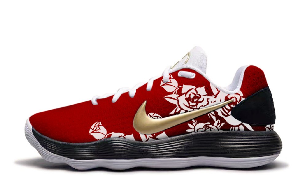 Nike Hyperdunk 2017 Cushioning, Slip Resistant, Abrasion Resistant Coverage Low Top Basketball Shoes Unisex Red