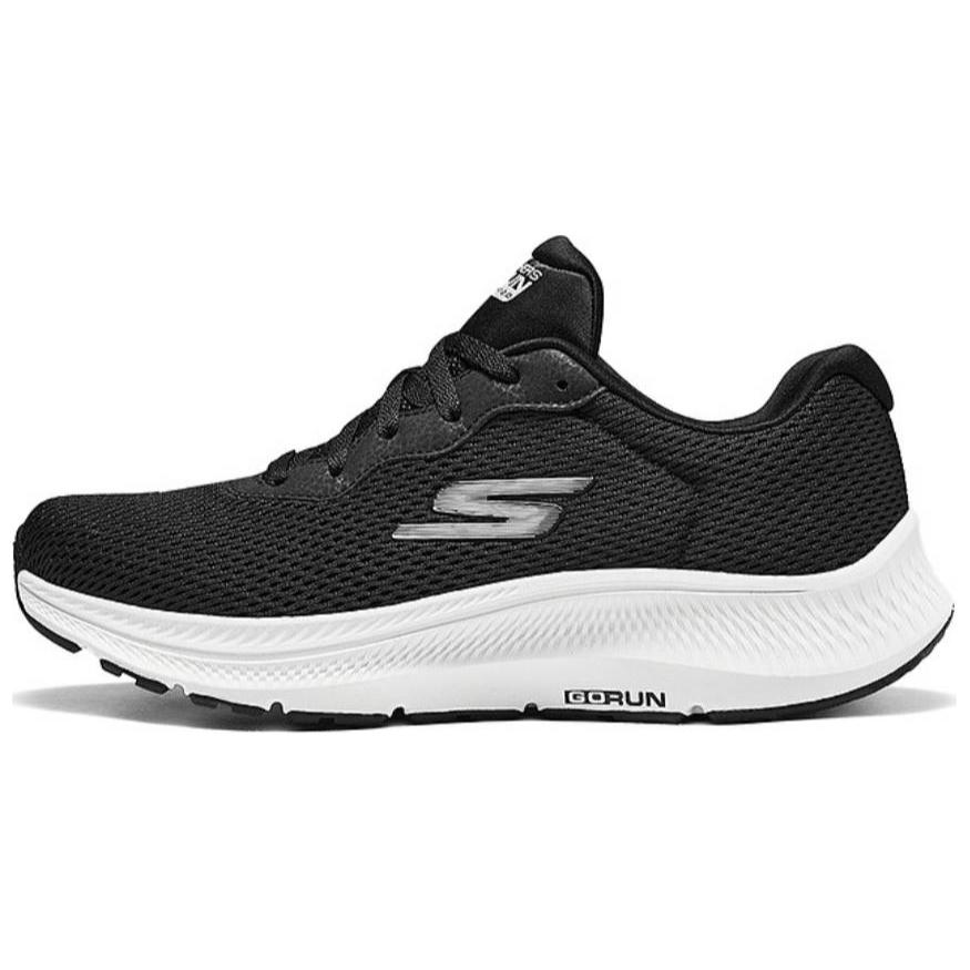 Skechers MEN'S GO Cushioning Anti-Slip And Wear-Resistant Low-Top Running Shoes Men's Black White