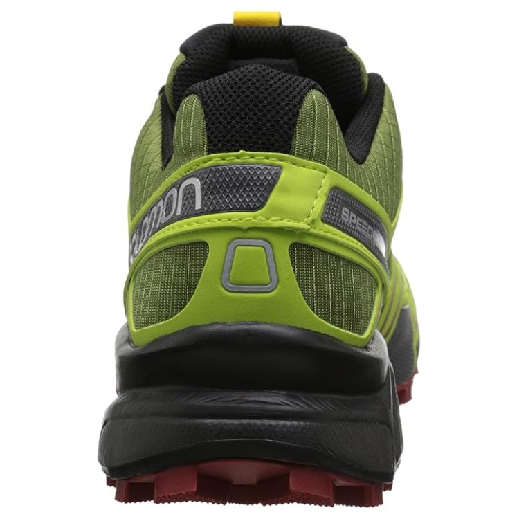 SALOMON Speedcross 3 Slip Resistant, Abrasion Resistant, Waterproof Low Top Running Shoes Men's Forest Green Black