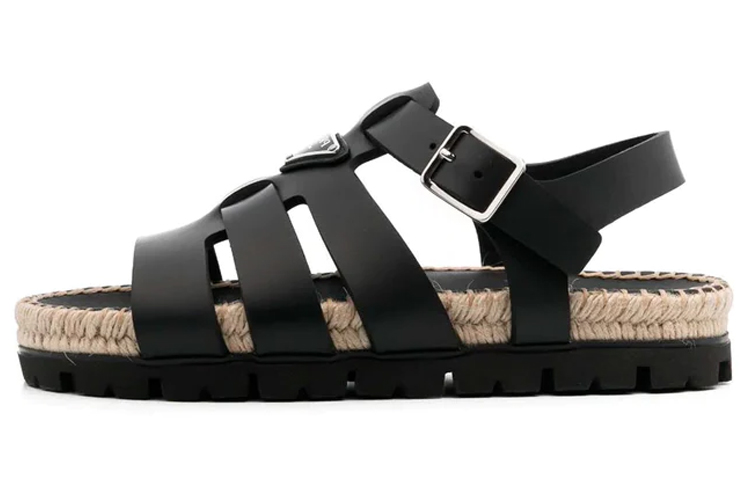 PRADA One Strap Sandals Women's Black