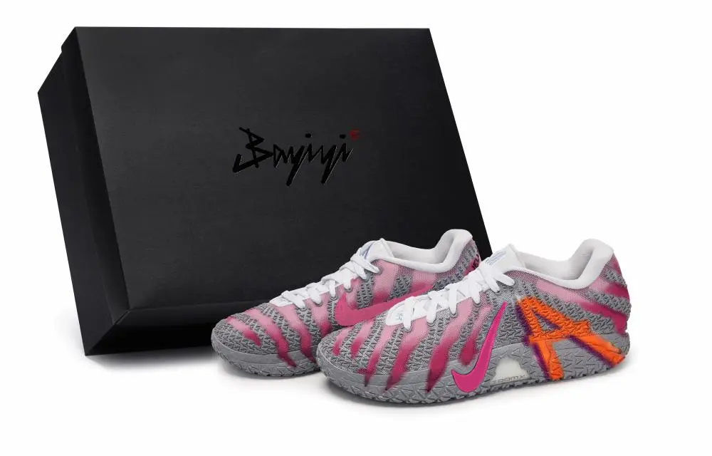 Nike Ja Morant 3 Basketball Shoes Unisex Low top Gray/Pink/Orange