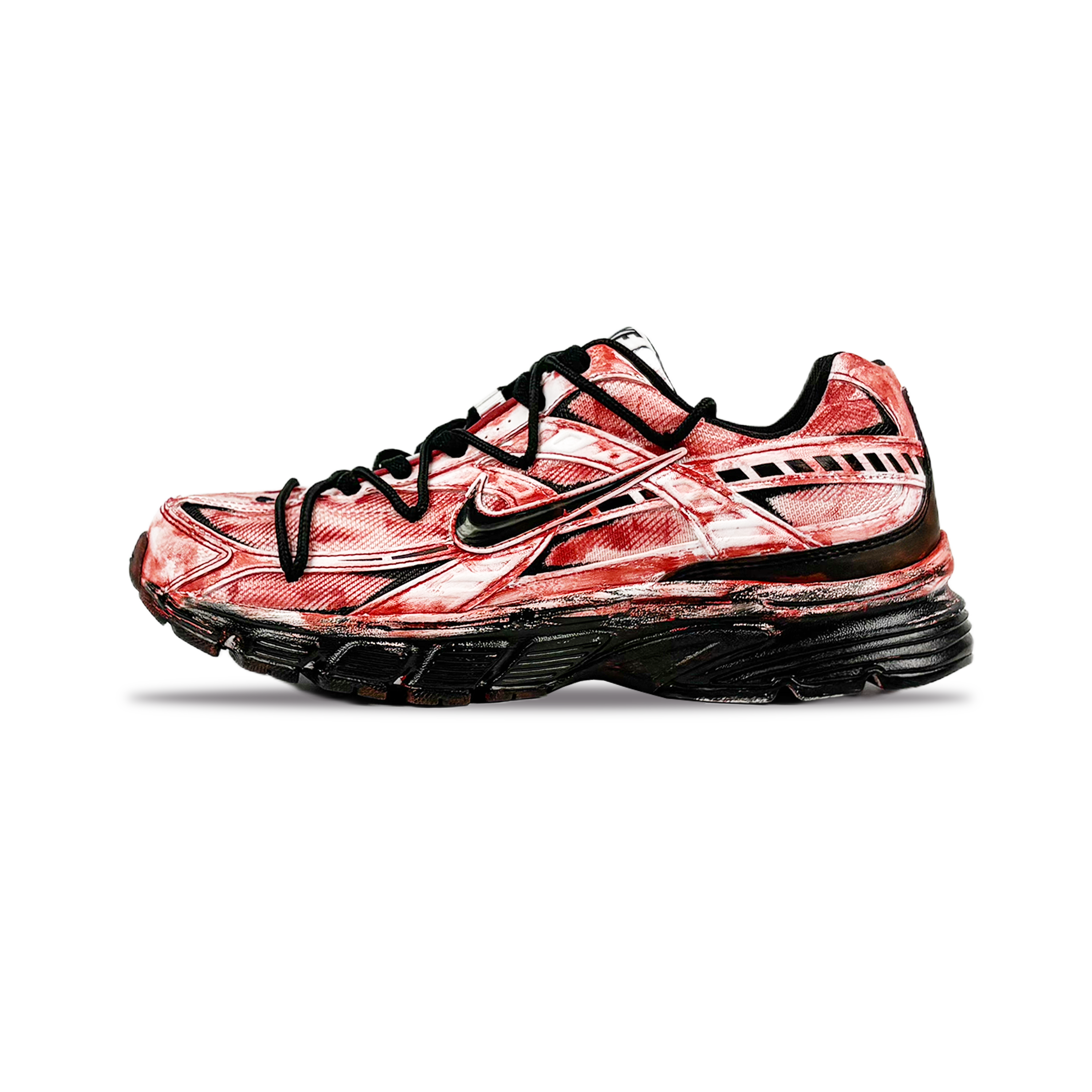 Nike Initiator Cushioning, Wear Resistant Low Top Casual City Commute Running Shoes Men's Scarlet