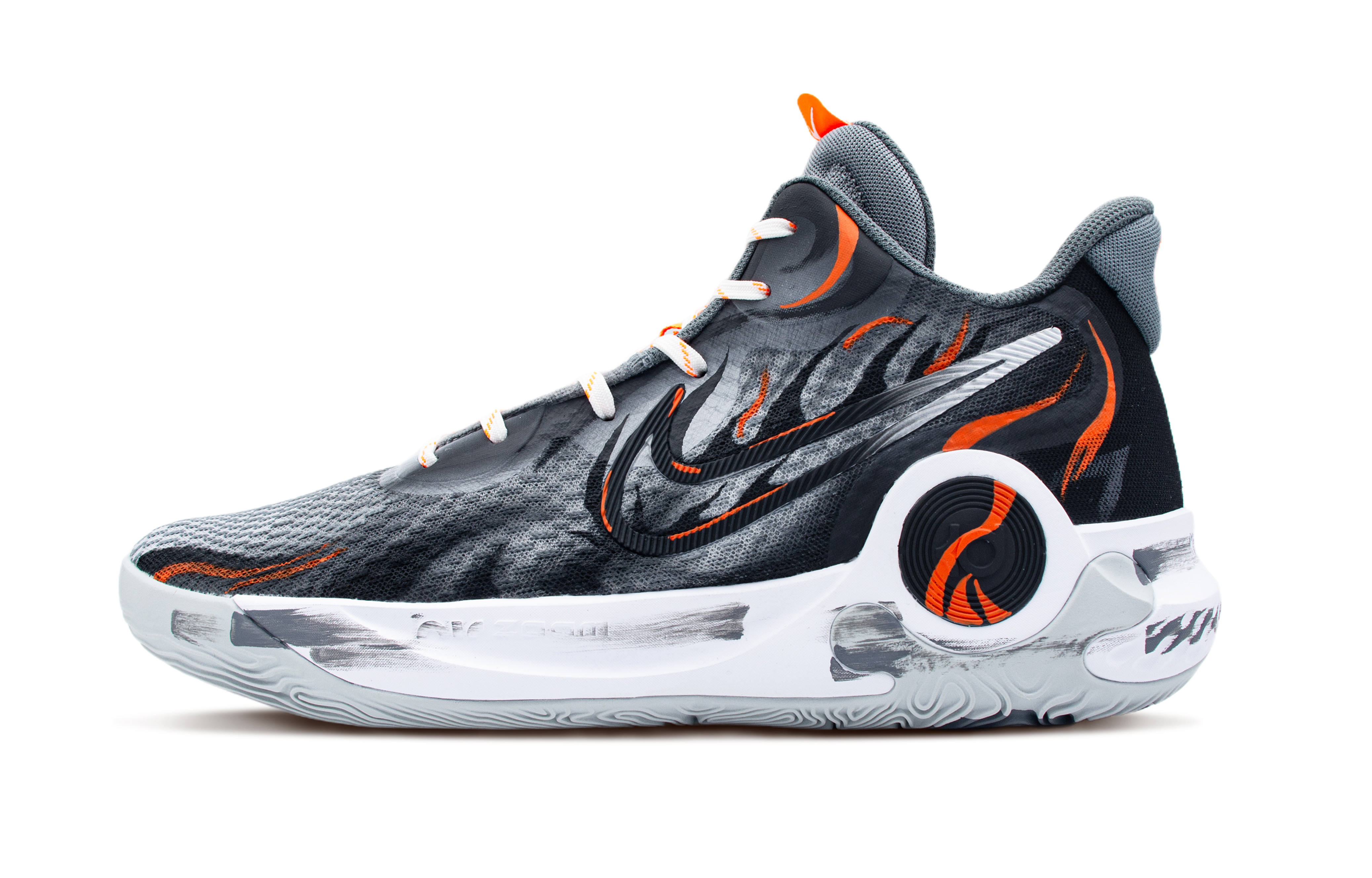Nike Trey 5 Flame Shadow Cushioning, Wear Resistant Mid top Full Length RENEW Basketball Shoes Unisex Black Gray