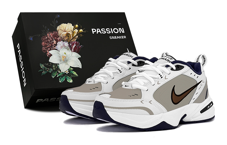 Nike Air Monarch 4 Low Top Skateboard Shoes Unisex White Brown