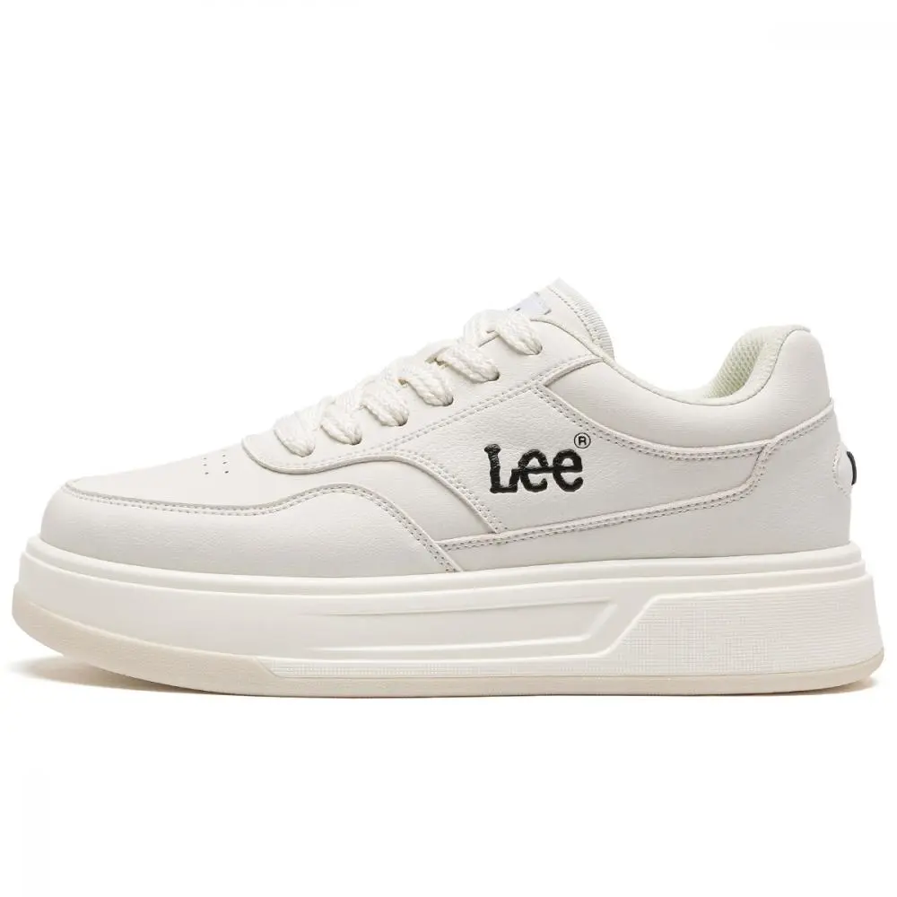 Lee White Sneakers Abrasion Resistant Height Increasing Low top Skateboard Shoes Men's
