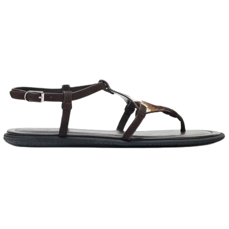 ZARA One Strap Sandals 1.5cm Women's Brown купить в интернет-магазине Yoocart с быстрой доставкой по России.