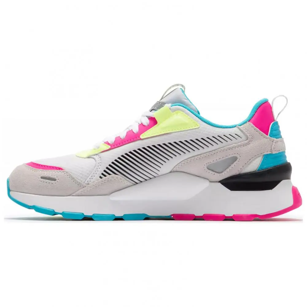 PUMA RS 3.0 Cushioning, Wear Resistant Low Top Chunky Sneakers Unisex White Pink
