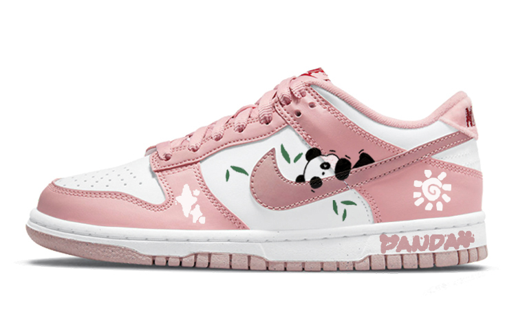 Nike Dunk Low Point Starlight Starry Panda Anti-Slip Wear-Resistant Low-Top Skateboard Shoes GS Cherry Blossom Pink