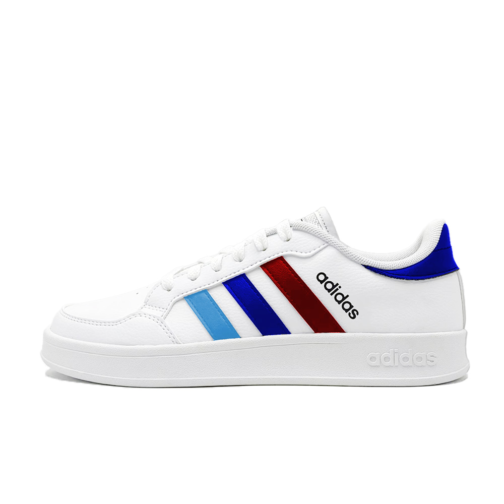 Adidas Neo Breaknet Flame Blue Ice Slip Resistant Shock Absorbers Low Top Skateboard Shoes Men's White