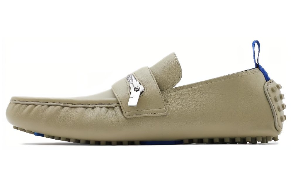 Burberry Zip-detail Leather Loafers