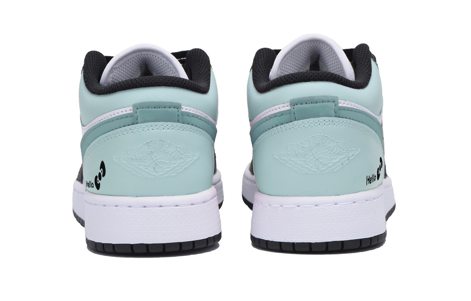 Jordan Air Jordan 1 Low Top Vintage Basketball Shoes Men's Black White Cyan купить в интернет-магазине Yoocart с быстрой доставкой по России.