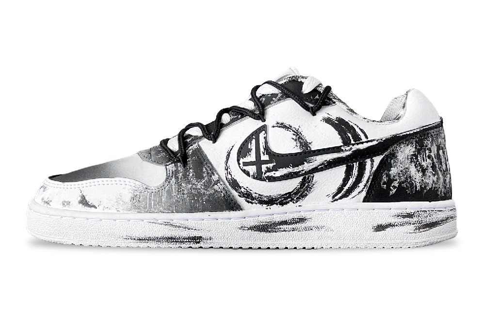 Nike EBERNON Low Fantasy Chaos Blade Wear-resistant And Lightweight Low-Top Skateboard Shoes Men's Black White