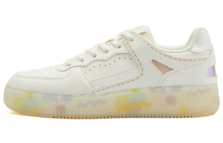 361° Slip-Resistant Low-Top Skateboard Shoes Women's White Gold