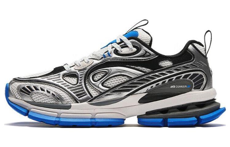 Anta Champion Series Durable Breathable Low-Top Running Shoes Men's Gray Blue