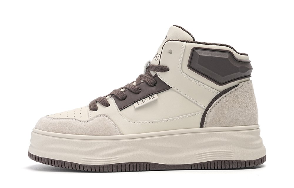 EBLAN High-Top Skateboard Shoes Women's Brown