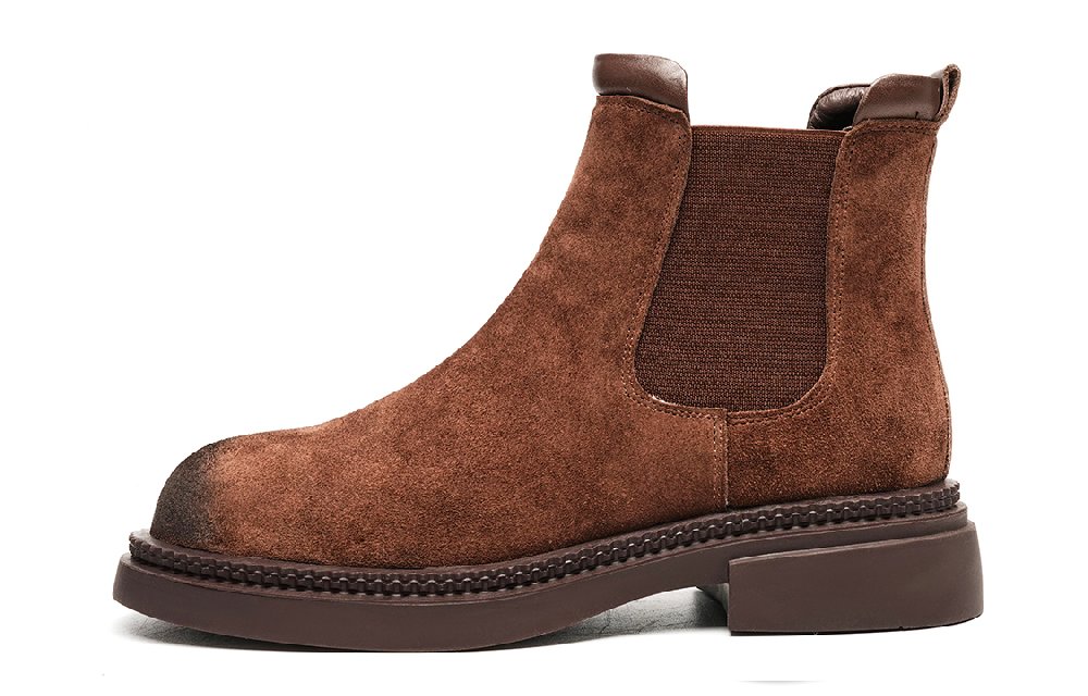 EBLAN Short Chelsea Boots Women's Brown