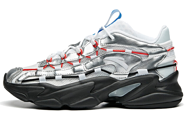 Opening Ceremony X ANTA Chunky Sneakers Men Low-Top Silver White Black