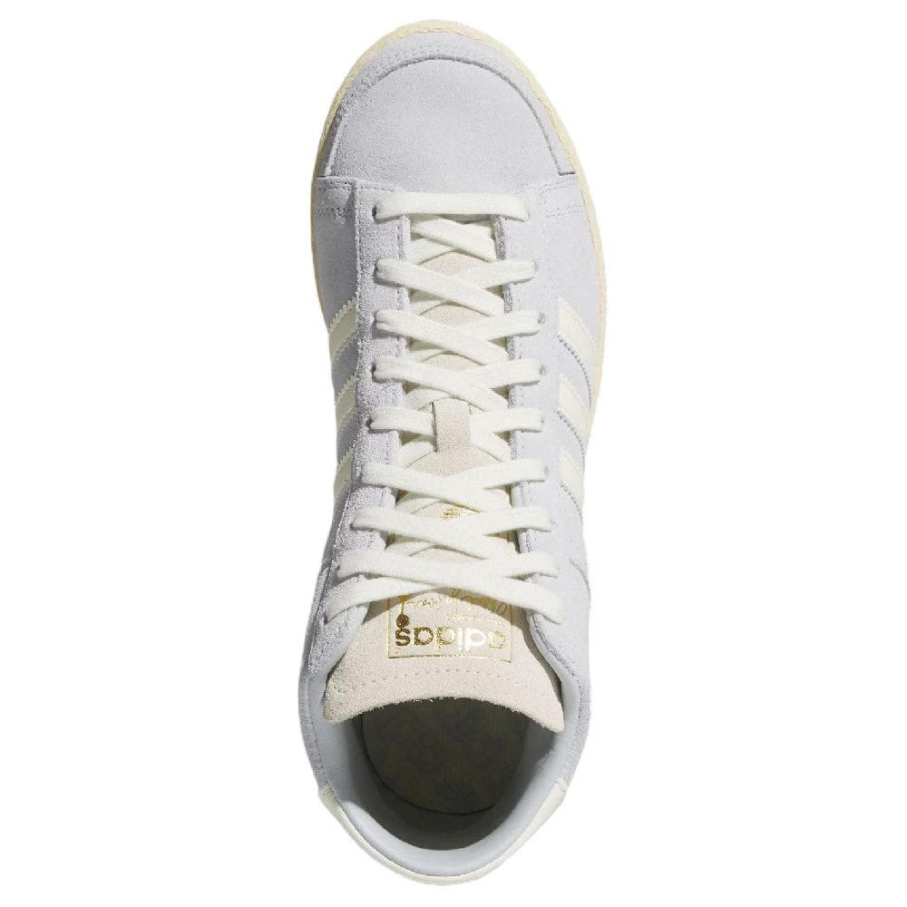 Adidas Originals Anti Slip Wear Resistant High Top Skateboard Shoes Women's Light White violet
