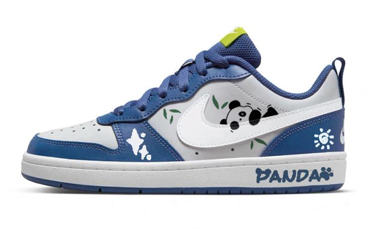 Nike Court Borough Skateboard Shoes Women's Low-Top Blue/White