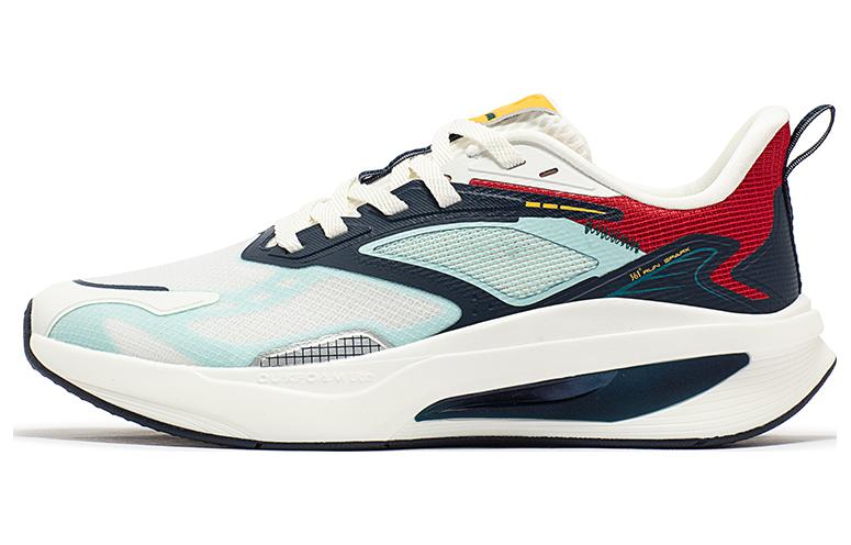 361° Cushioning Wear-Resistant Low-Top Running Shoes Men's White Blue