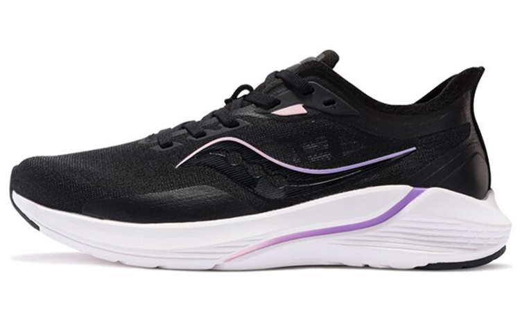 Saucony Humming 2 Cushioned Anti-Slip And Wear-Resistant Lightweight Low-Top Running Shoes Women's Black Pinkish