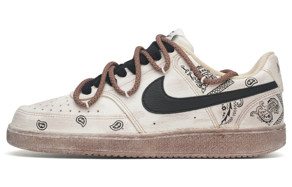 Nike Court Vision 1 Anti-Slip Wear-Resistant Low-Top Skateboard Shoes Men's Beige Brown