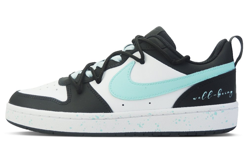Nike Court Borough 2 Whisper Quick Dry Low-Top Skateboard Shoes Women's Black White Blue