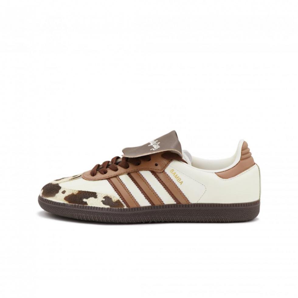 Adidas Originals Samba Anti-Slip And Wear-Resistant Lightweight Low-Top Skateboard Shoes Unisex White Brown