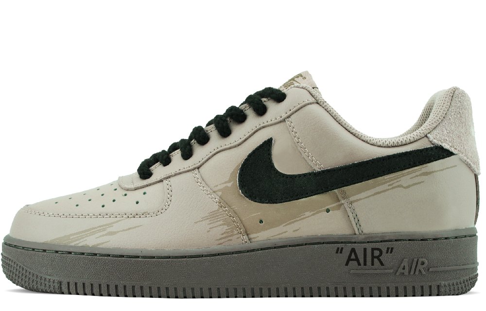 Nike Air Force 1 Coverage Anti-Slip And Wear-Resistant Low-Top Skateboard Shoes Men's Brown Green