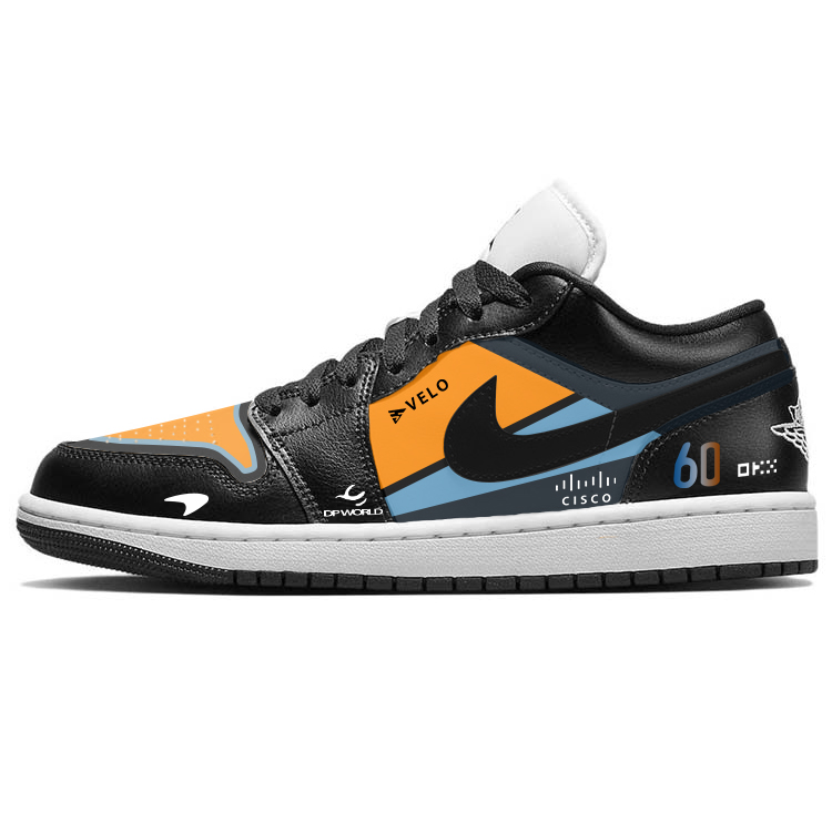 JORDAN Air JORDAN 1 Vintage Basketball Shoes Women's Low Top Black/Gray
