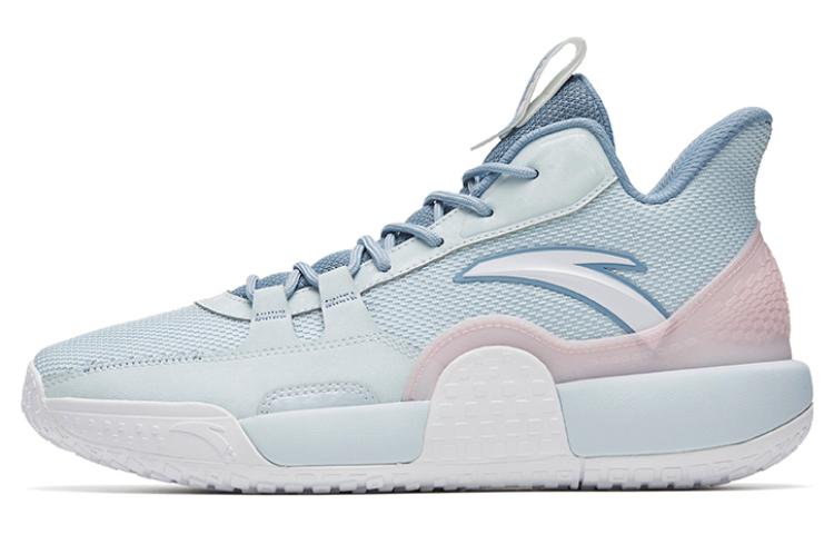 Anta Slip Resistant, Abrasion Resistant, Rebound Resistant Low Top Performance Basketball Shoes Men's Blue Pink
