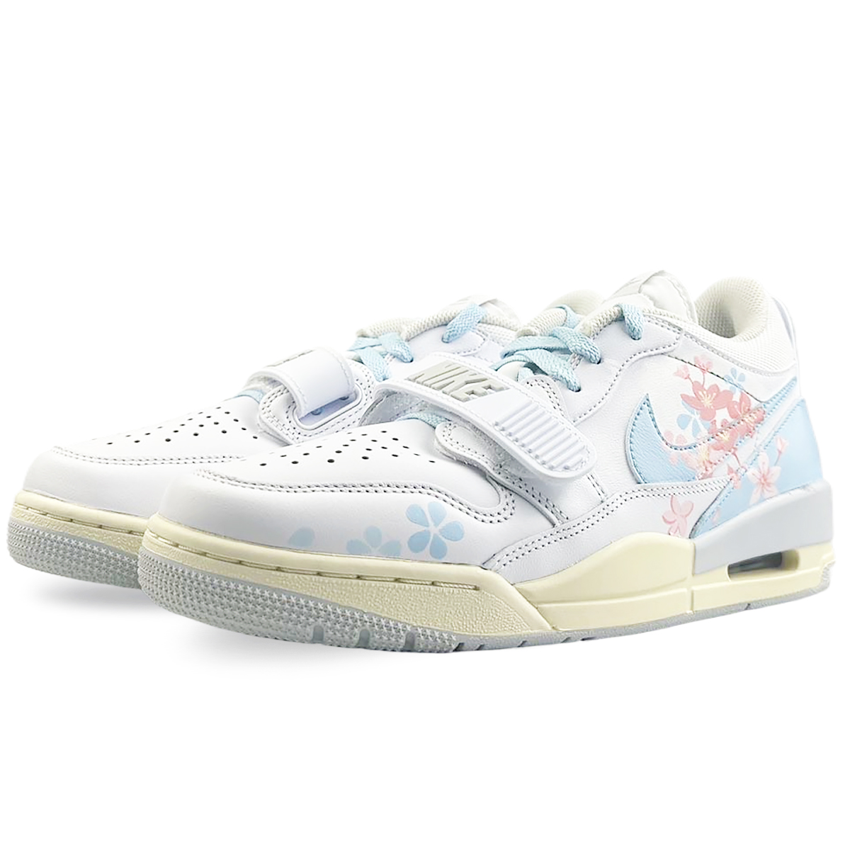 Jordan Legacy 312 Cushioning Wear-Resistant Low-Top Vintage Basketball Shoes Men's White Blue купить в интернет-магазине Yoocart с быстрой доставкой по России.