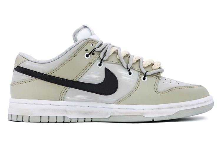 Nike Dunk Slip Resistant, Abrasion Resistant, Lightweight Low Top Skateboard Shoes Unisex White Gray Yellow