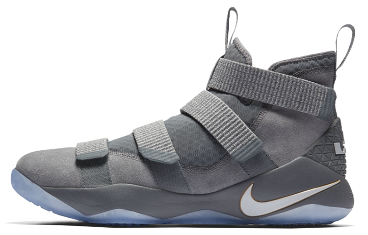 Nike LeBron Zoom Soldier 11 'Cool Grey Pure Platinum Metallic Gold'