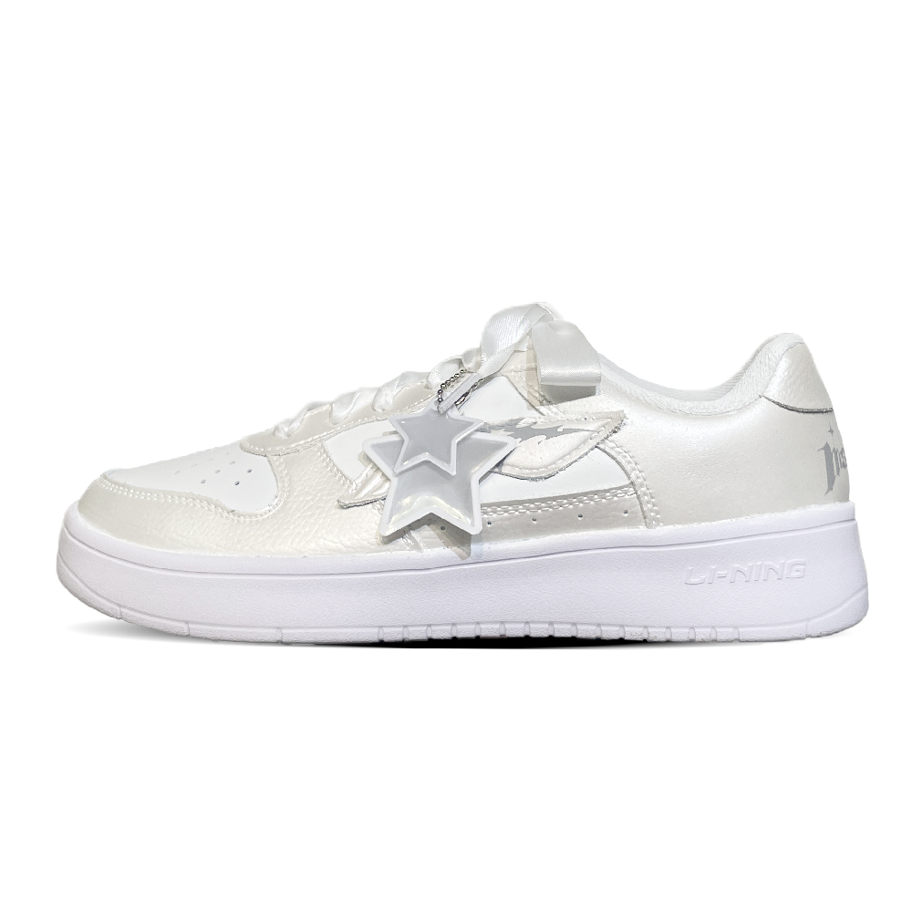LiNing Pontoon Boats Lightweight And Breathable Low Top Skateboard Shoes Women's Silver