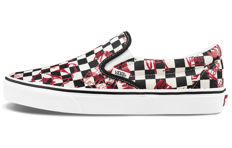 Vans Classic Slip On 'Black White Red'