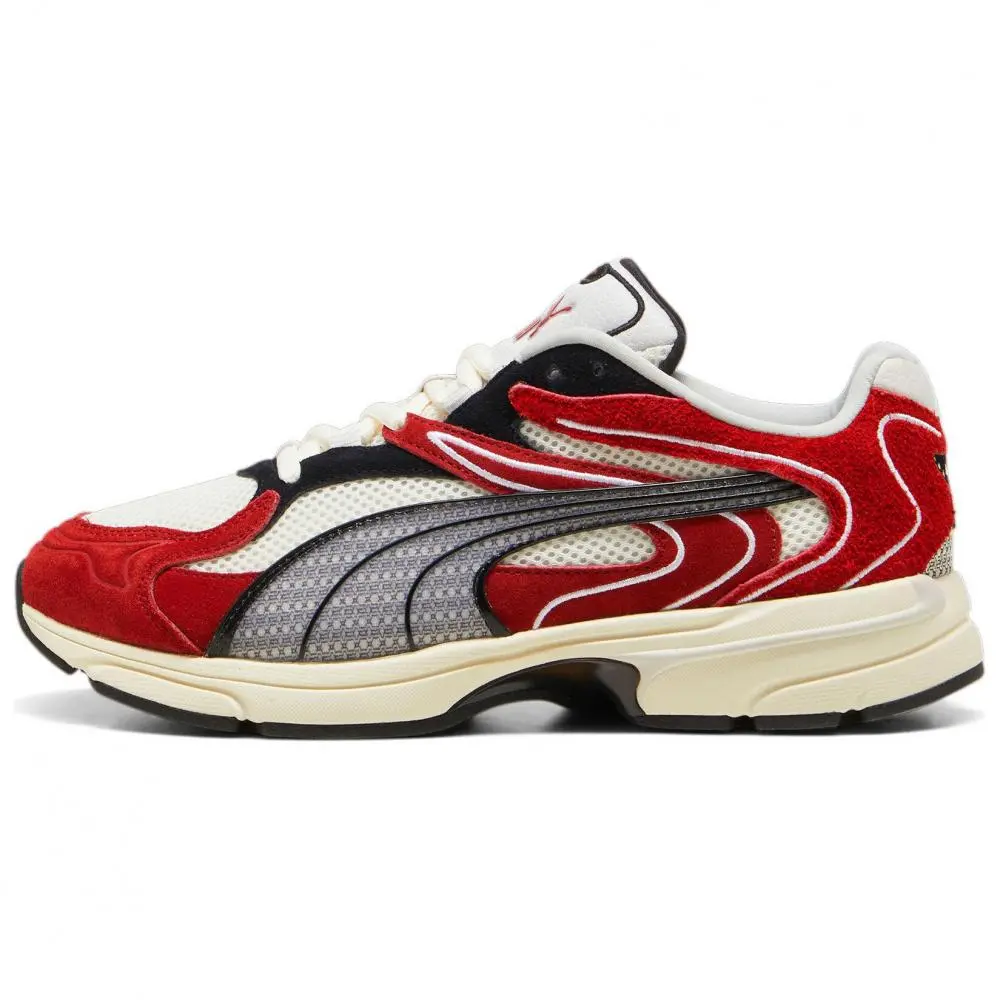 PUMA Low Top Chunky Sneakers Unisex White Red