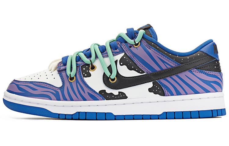 Nike Dunk Anti Slip Wear Resistant Low Top Skateboard Shoes Women's Blue Purple