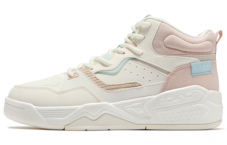 361° Wear-resistant Non-slip And Breathable High-Top Skateboard Shoes Women's Pink White